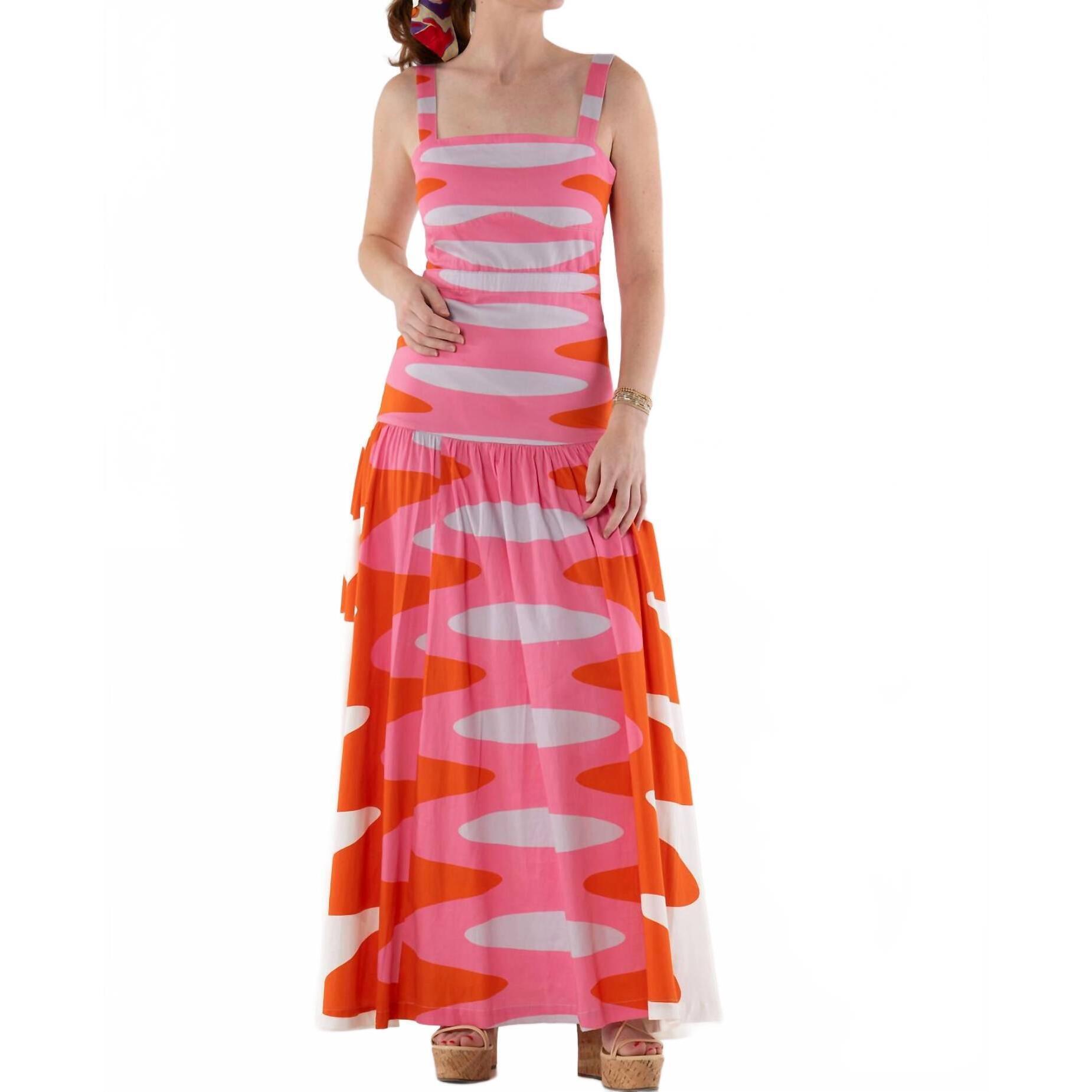 New Emily Mccarthy Rosa Cotton Brigitte Dress In Multi